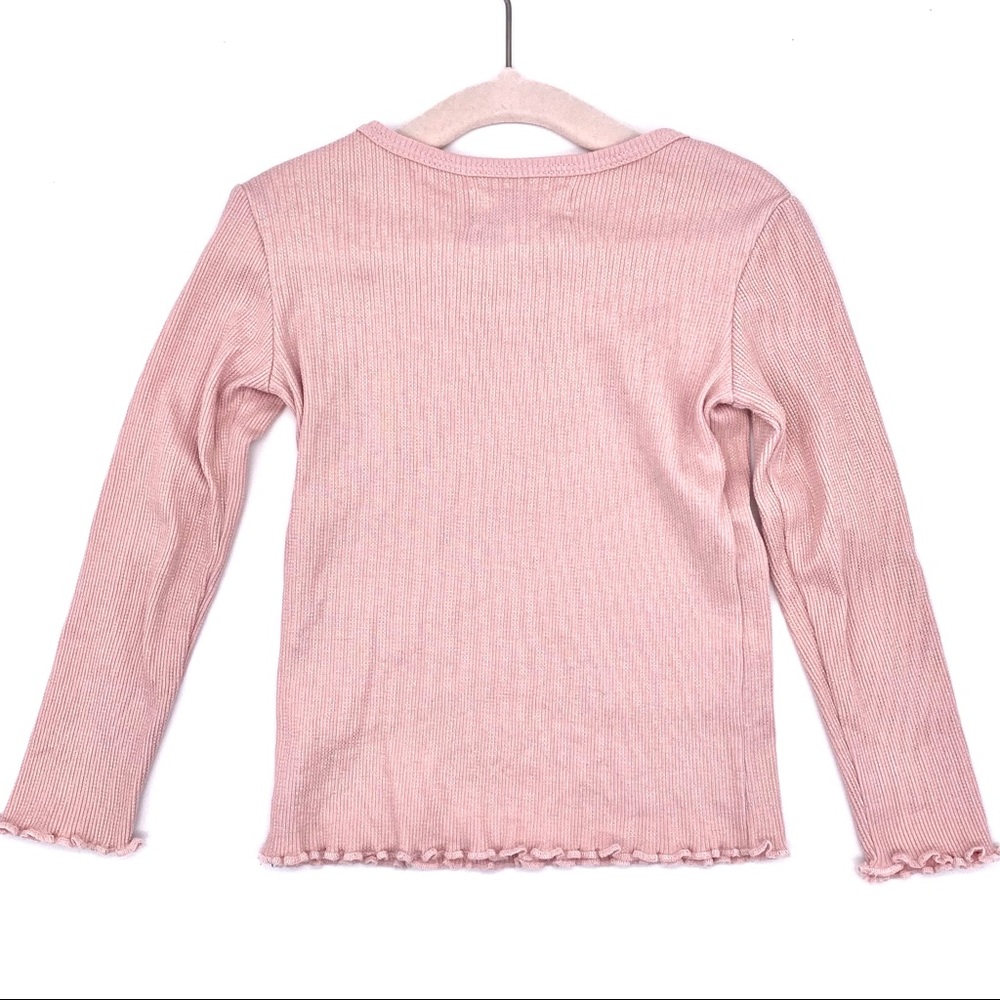 Like New PEEK Lettuce Hem Long Sleeve Crewneck Shirt, 2T - Picture 2 of 8